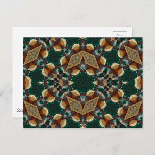 Dimensionaal groen briefkaart (Voorkant / Achterkant)