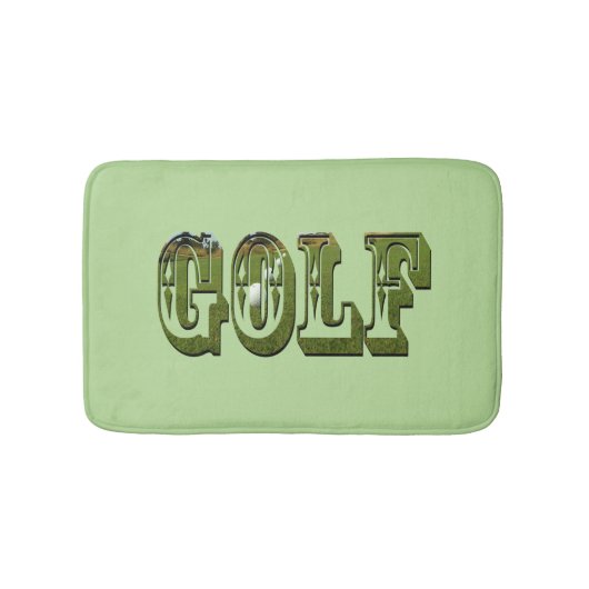 Dimensionaal Groen Golf Afbeelding Logo, Badmat (Voorkant)