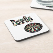 Dimensionaal met dartboard Logo, Bier Onderzetter (Linkerzijde)