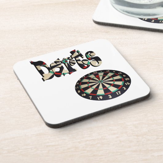 Dimensionaal met dartboard Logo, Bier Onderzetter (Linkerzijde)