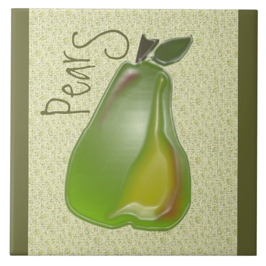 Dimensionaal perenfruit tegeltje (Voorkant)