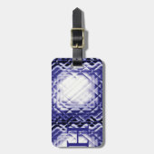 Dimensionaal vierkant-marineh-H Bagagelabel (Voorkant verticaal)