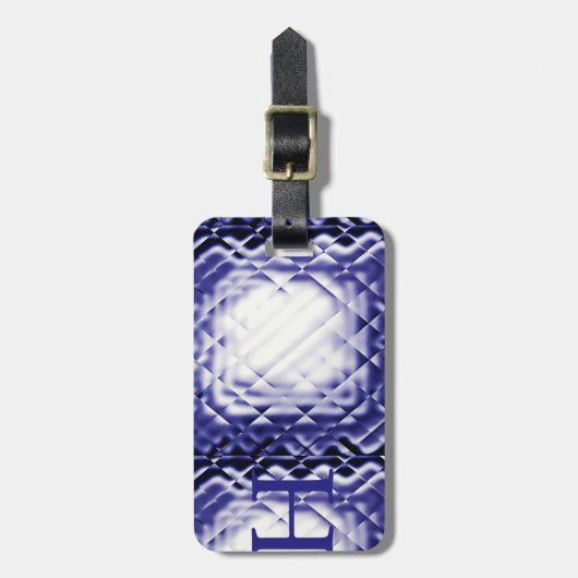 Dimensionaal vierkant-marineh-H Bagagelabel (Voorkant verticaal)