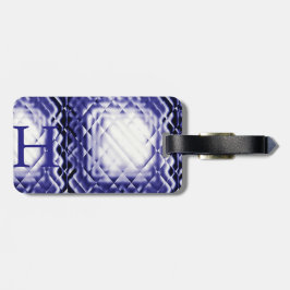 Dimensionaal vierkant-marineh-H Bagagelabel