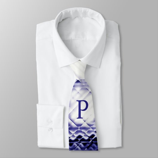 Dimensionaal vierkant-marineP Stropdas (Gebonden)