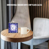 Dimensionaal vierkant-marineschip-C Heupfles