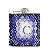 Dimensionaal vierkant-marineschip-C Heupfles (Voorkant)