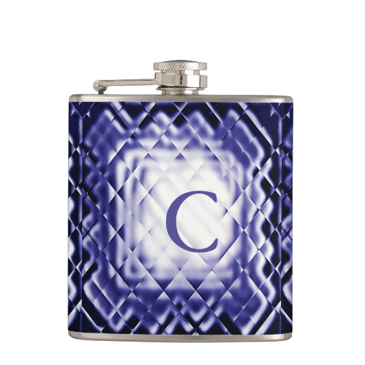 Dimensionaal vierkant-marineschip-C Heupfles (Voorkant)