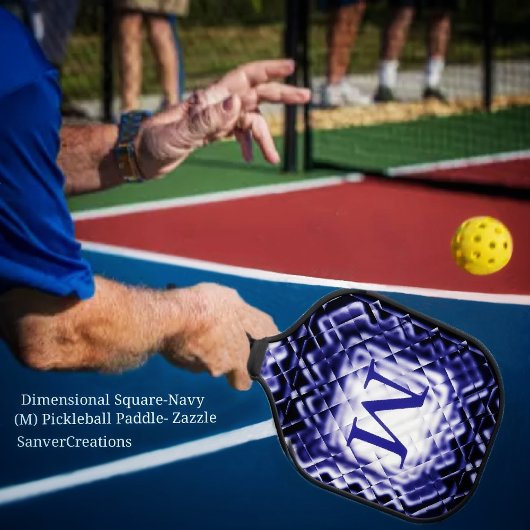 Dimensionaal vierkant-marineschip-M Pickleball Paddle