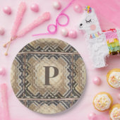 Dimensionaal vierkant-P Papieren Bordje (Feest)