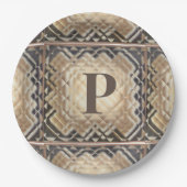 Dimensionaal vierkant-P Papieren Bordje (Voorkant)