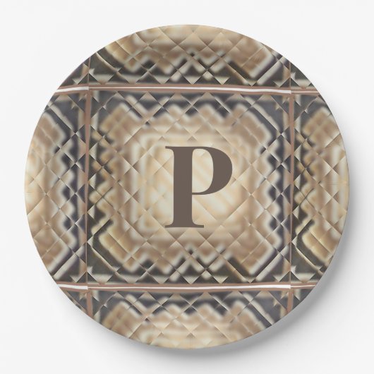 Dimensionaal vierkant-P Papieren Bordje (Voorkant)