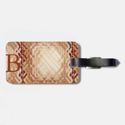 Dimensionaal vierkant-rood-B Bagagelabel (Achterkant horizontaal)