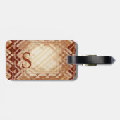 Dimensionaal vierkant-rood-S Bagagelabel (Achterkant horizontaal)