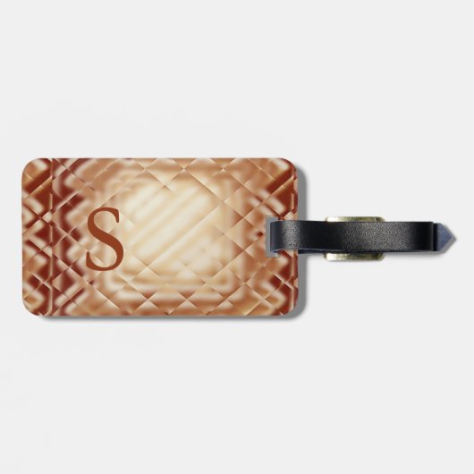 Dimensionaal vierkant-rood-S Bagagelabel (Achterkant horizontaal)