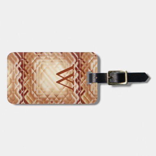 Dimensionaal vierkant-rood-W Bagagelabel (Voorkant horizontaal)