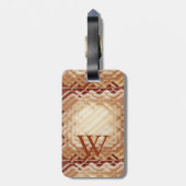 Dimensionaal vierkant-rood-W Bagagelabel (Achterkant verticaal)