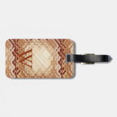 Dimensionaal vierkant-rood-W Bagagelabel (Achterkant horizontaal)