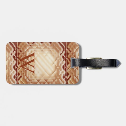 Dimensionaal vierkant-rood-W Bagagelabel (Achterkant horizontaal)