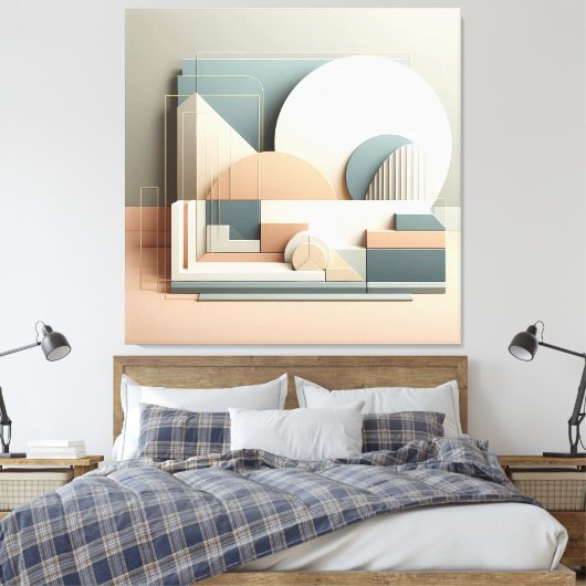 Dimensional Arc Structure Canvas Afdruk (Insitu (Slaapkamer))