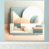 Dimensional Arc Structure Canvas Afdruk (Insitu (Houten vloer))