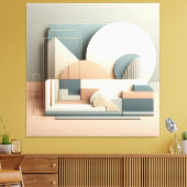 Dimensional Arc Structure Canvas Afdruk (Insitu (Woonkamer))