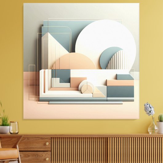 Dimensional Arc Structure Canvas Afdruk (Insitu (Woonkamer))