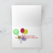 Dimensional Birthday Wish Kaart (Binnen)