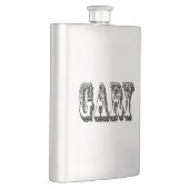 Dimensional Black White Gary Name, Hip Flask Flacon (Rechts)
