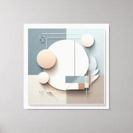 Dimensional Circle Composition Canvas Afdruk
