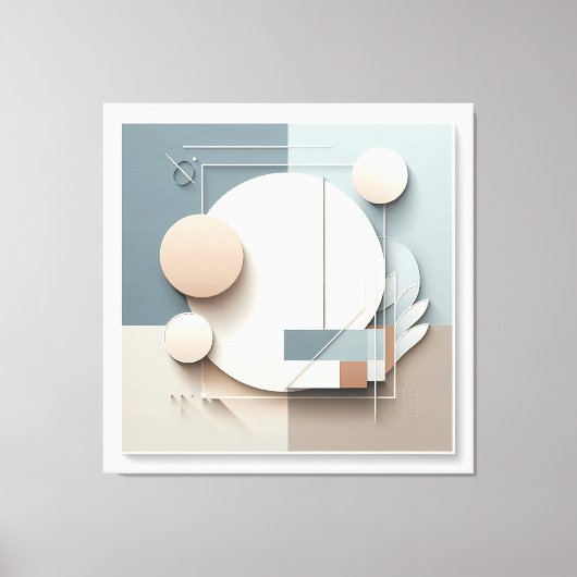 Dimensional Circle Composition Canvas Afdruk (Voorkant)