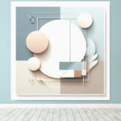 Dimensional Circle Composition Canvas Afdruk (Insitu (Houten vloer))