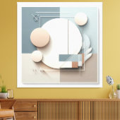 Dimensional Circle Composition Canvas Afdruk (Insitu (Woonkamer))