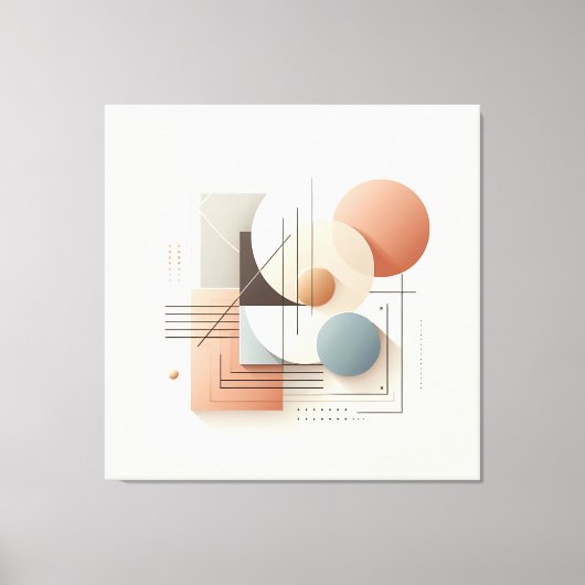 Dimensional Circle Flow Canvas Afdruk (Voorkant)