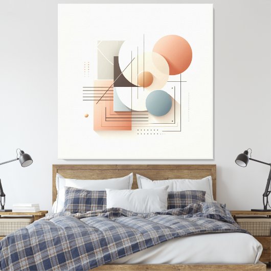 Dimensional Circle Flow Canvas Afdruk (Insitu (Slaapkamer))