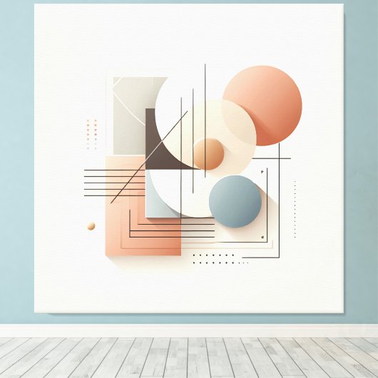 Dimensional Circle Flow Canvas Afdruk (Insitu (Houten vloer))