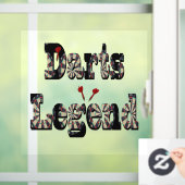 Dimensional Darts Legend Afbeelding Logo, Raamsticker (Huis)