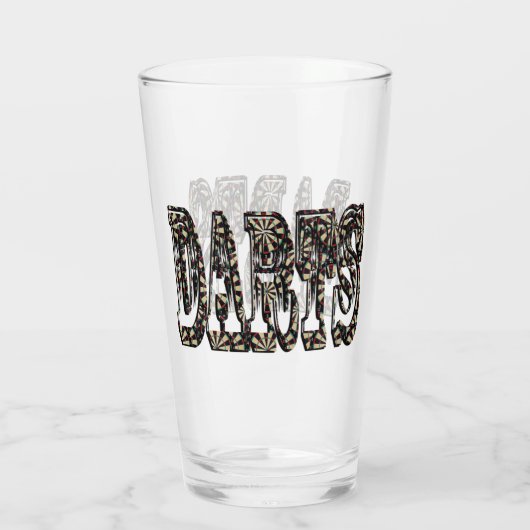 Dimensional Darts Logo, Glas (Achterkant)