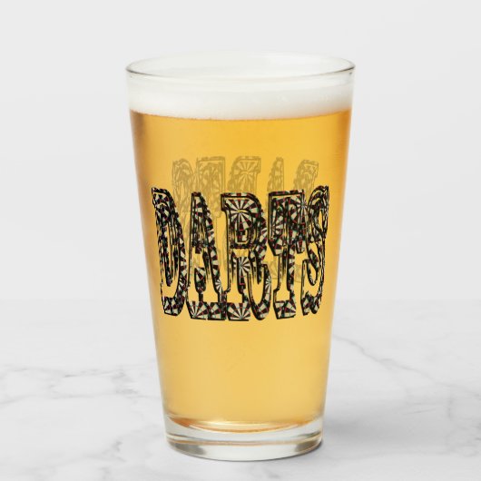 Dimensional Darts Logo, Glas (Voorkant gevuld)
