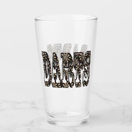 Dimensional Darts Logo, Glas (Voorkant)