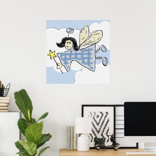 Dimensional Fairy in Clouds Poster (Thuiskantoor)