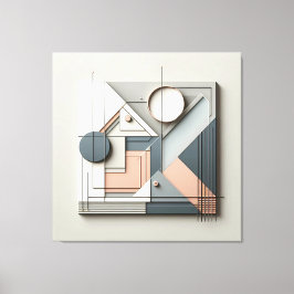 Dimensional Geometric Balance Canvas Afdruk