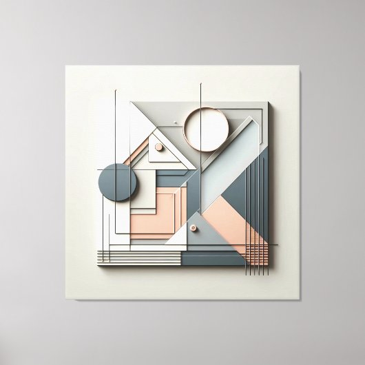 Dimensional Geometric Balance Canvas Afdruk (Voorkant)