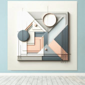 Dimensional Geometric Balance Canvas Afdruk (Insitu (Houten vloer))