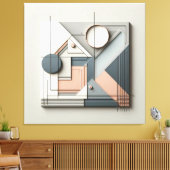 Dimensional Geometric Balance Canvas Afdruk (Insitu (Woonkamer))
