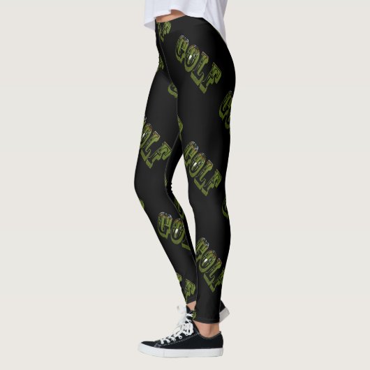 Dimensional Green Golf Afbeelding Logos Leggings (Links)