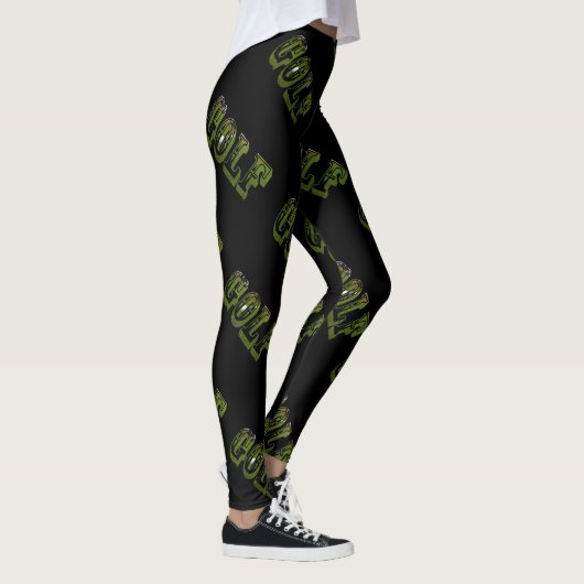 Dimensional Green Golf Afbeelding Logos Leggings (Rechts)