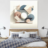 Dimensional Harmony Blocks Canvas Afdruk (Insitu (Slaapkamer))