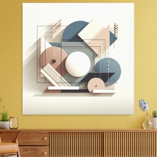 Dimensional Harmony Blocks Canvas Afdruk (Insitu (Woonkamer))