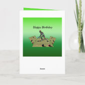 Dimensional Lawn Bowler Design Birthday Kaart (Achterkant)